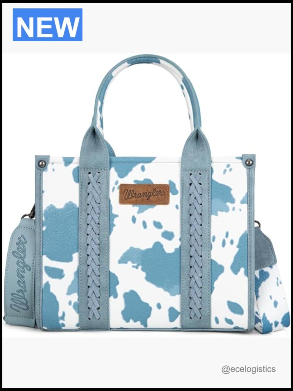Cow Print Tote Bag Top Handle Satchel Handbag with Signature Strap